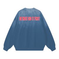 Detroit Baller Blue Sunfade Cotton Sweatshirt