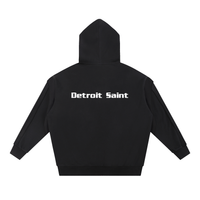 Detroit Saint Raw Edge Double Layered Zip Hoodie