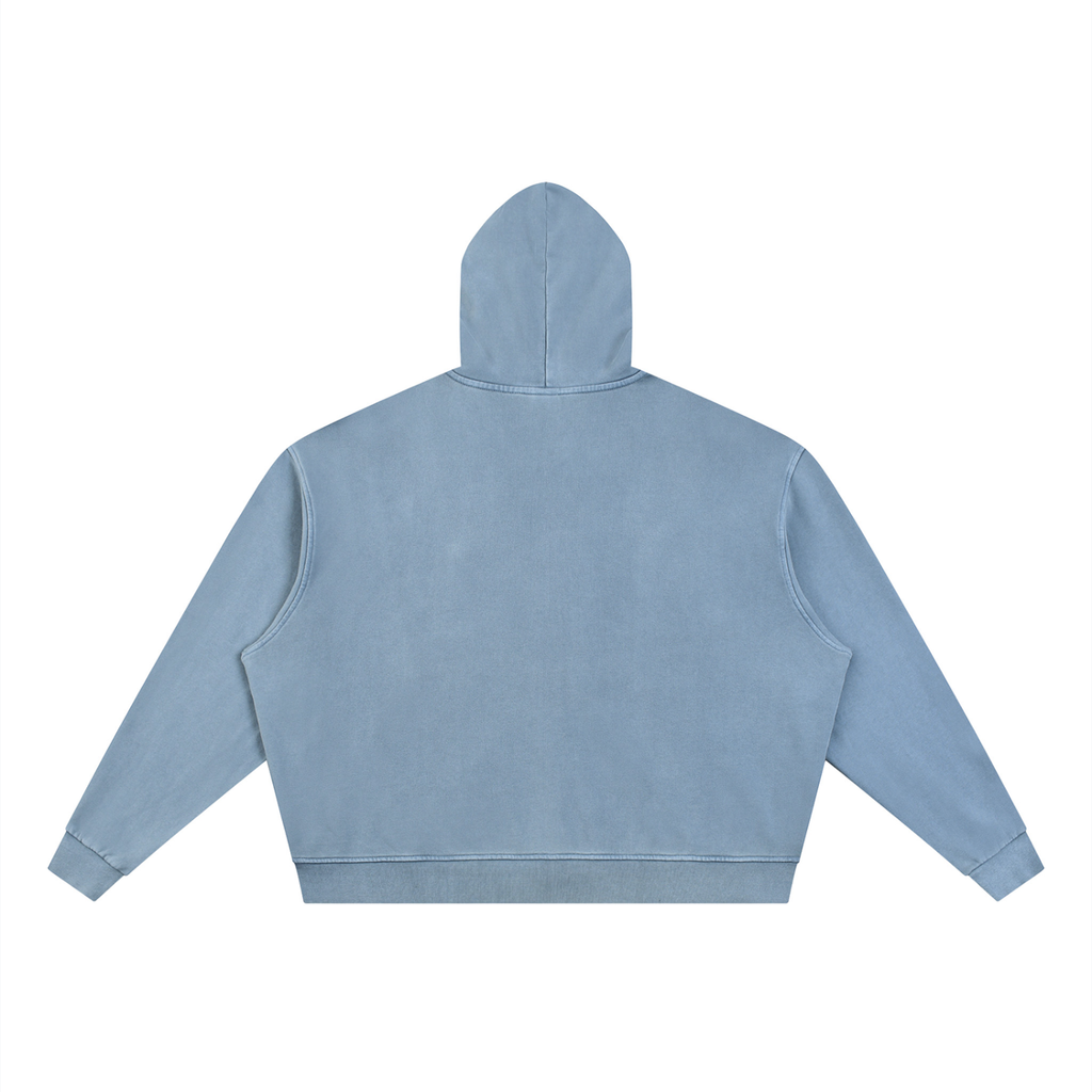 Ice Blue Saint Zip Boxy Hoodie