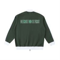 Go Green Go Detroit White Trim Stand Collar Jacket