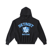 Detroit Grit Blue Motion Enzyme Washed Fleece Hoodie