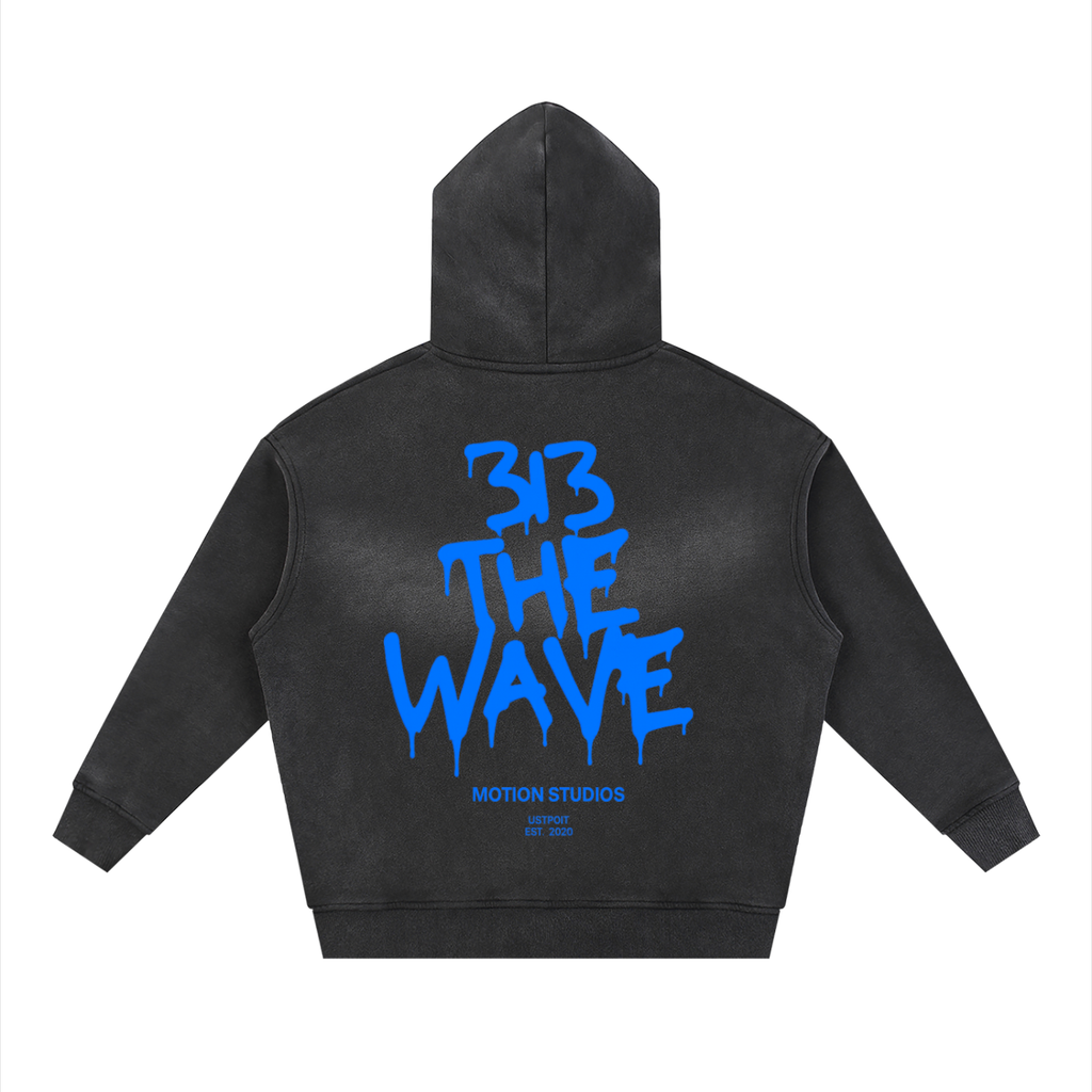 The Wave Zip-Up Boxy Fleece Hoodie