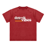 Detroit Vibes Red Washed T-Shirt