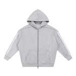 Detroit Saint Raw Edge Double Layered Zip Hoodie
