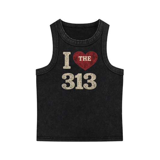 Womens Love 313 Snow Washed Tank Top
