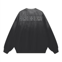 Detroit Black Sunfade Cotton Sweatshirt