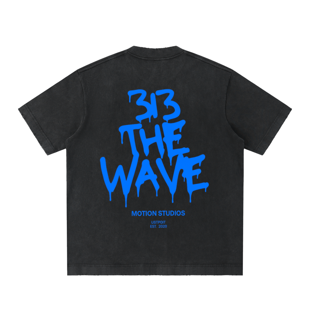 The Wave Grit Blue Vintage Tee