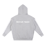Detroit Saint Raw Edge Double Layered Zip Hoodie