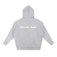 Detroit Saint Raw Edge Double Layered Zip Hoodie