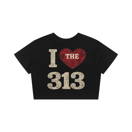 Womens Love 313 Baby Tee