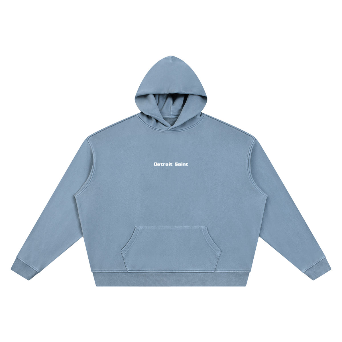 Ice Blue Vintage Wash Boxy Hoodie
