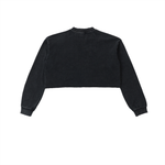 Detroit Vibe Snow Washed Raw Edge Cropped Sweatshirt