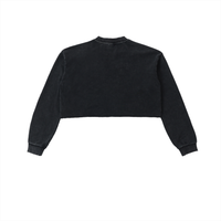 Detroit Vibe Snow Washed Raw Edge Cropped Sweatshirt