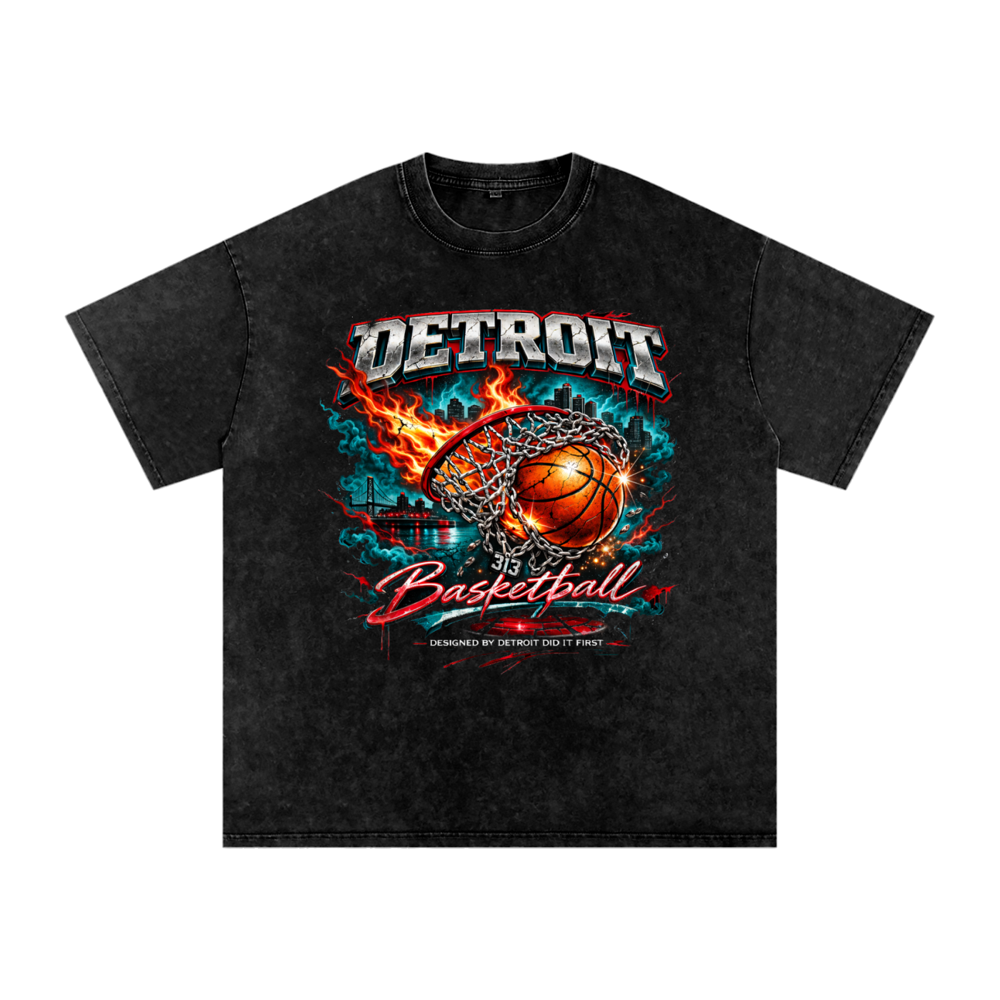 313 Basketball Oversized Cotton T-Shirt