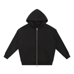 Detroit Saint Raw Edge Double Layered Zip Hoodie