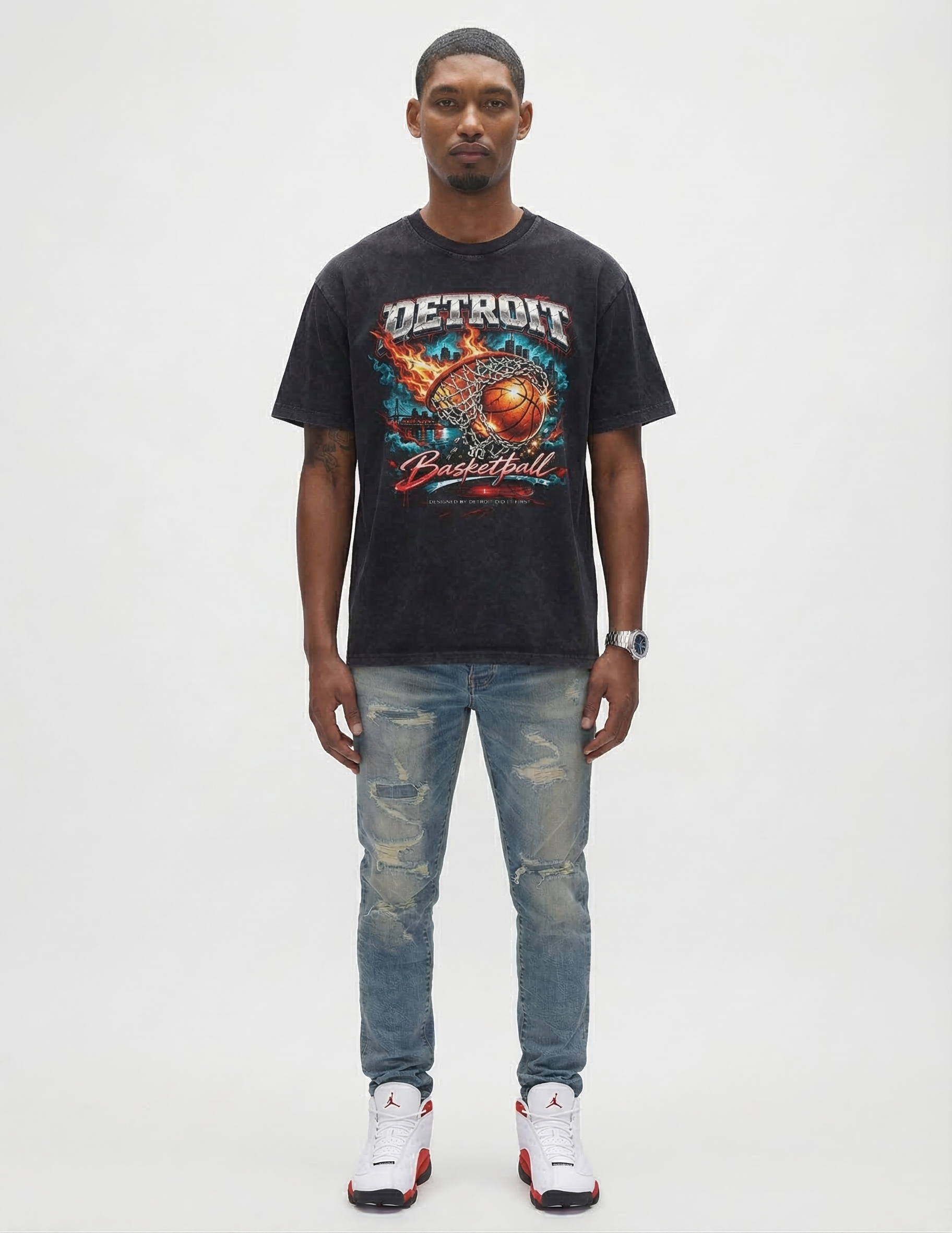 313 Basketball Oversized Cotton T-Shirt