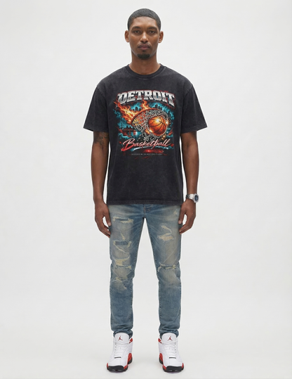 313 Basketball Oversized Cotton T-Shirt