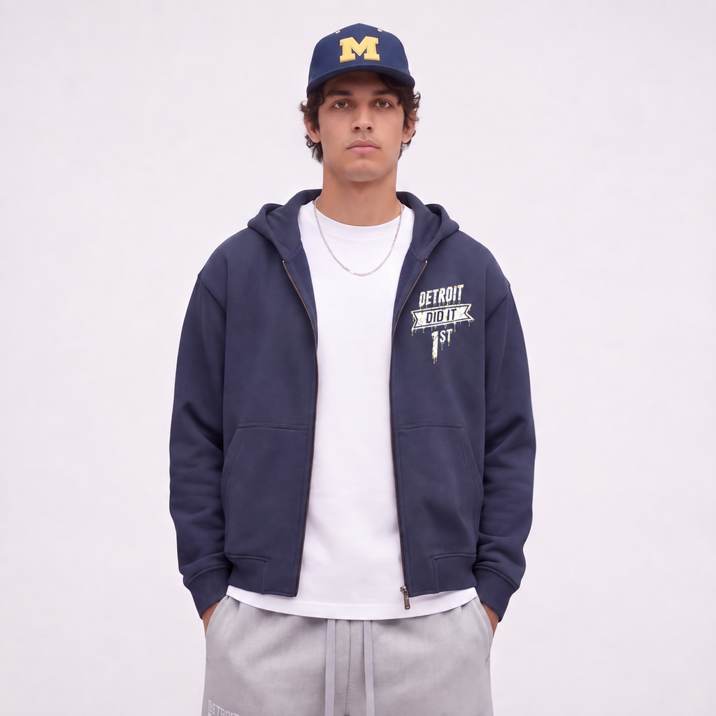 Go Blue Boxy Zip Hoodie