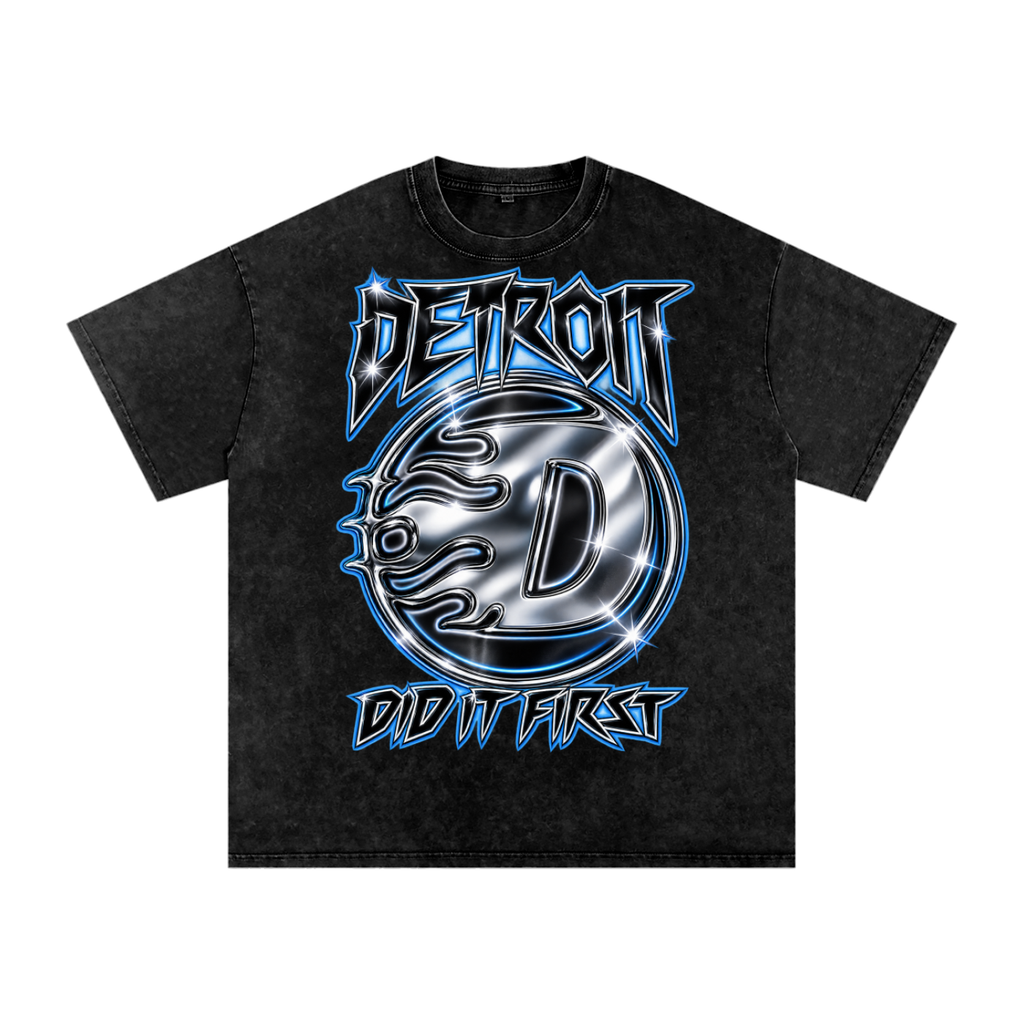 Grit Blue Oversized Tee