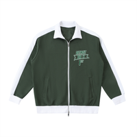 Go Green Go Detroit White Trim Stand Collar Jacket
