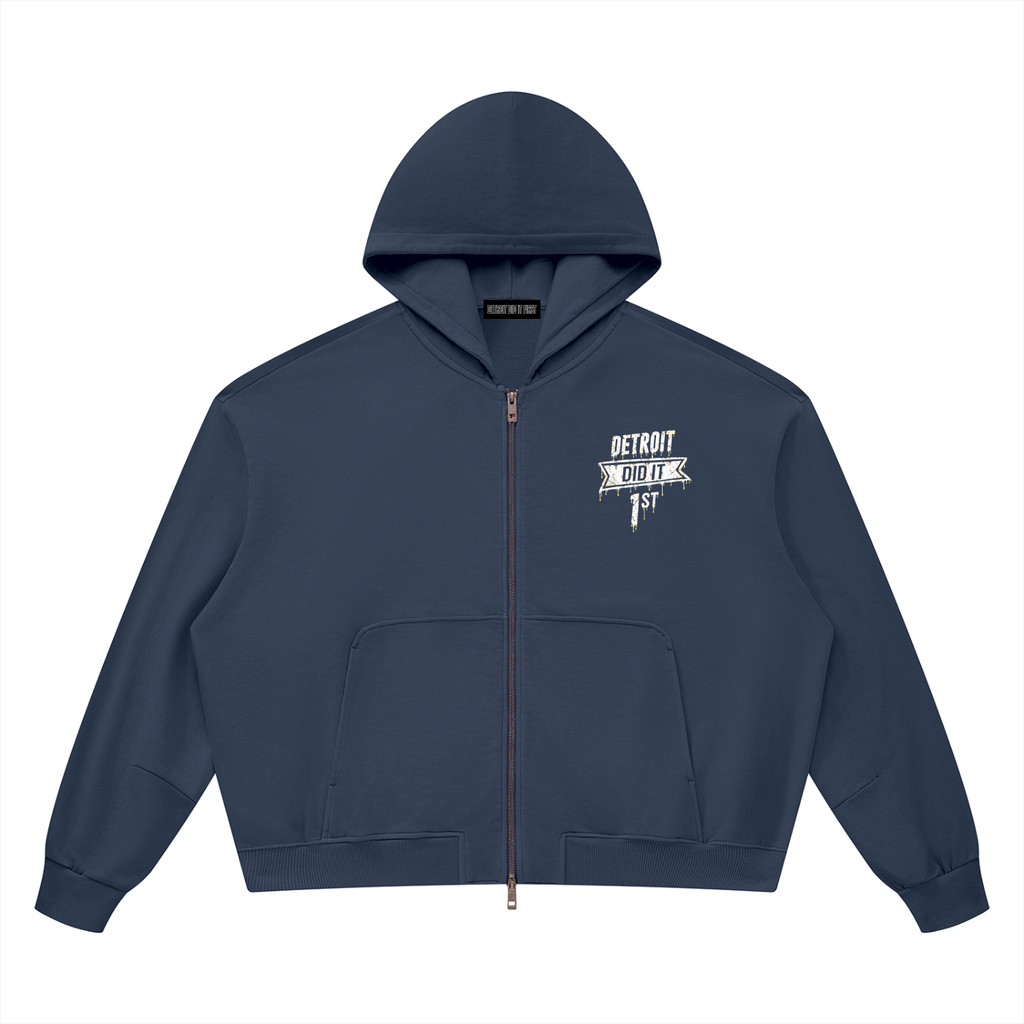 Go Blue Boxy Zip Hoodie