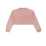 Detroit Vibe Snow Washed Raw Edge Cropped Sweatshirt