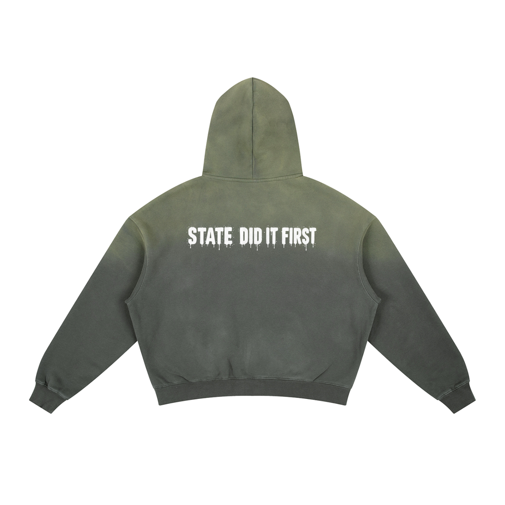 State First Frayed Boxy Hoodie