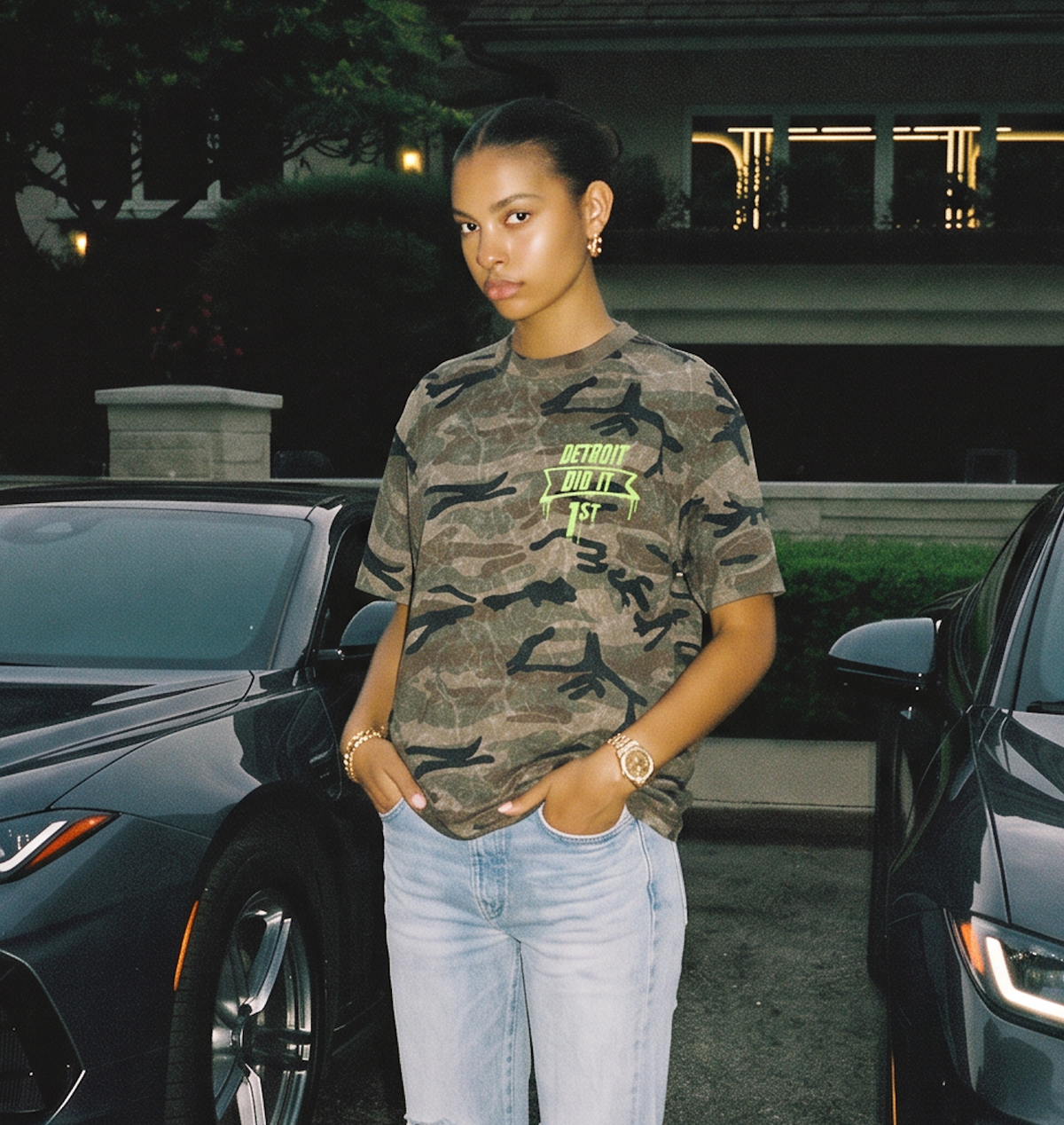 Did It First Boxy Camo T-Shirt