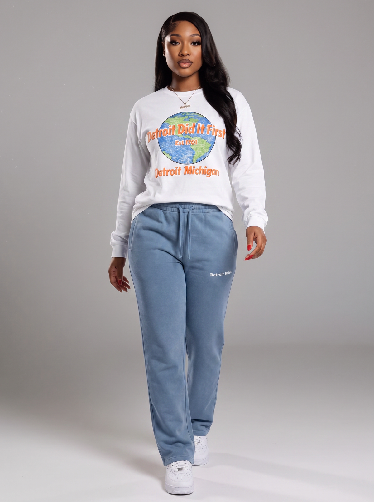 Detroit World Long Sleeve Tee