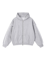Detroit Saint Raw Edge Double Layered Zip Hoodie
