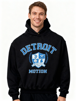 Detroit Grit Blue Motion Enzyme Washed Fleece Hoodie