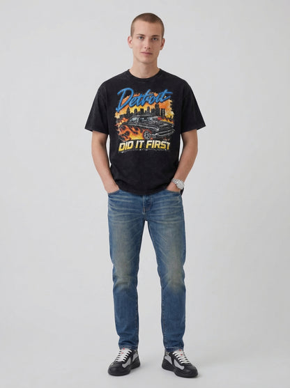 Detroit Hot Rod Oversized Cotton T-Shirt