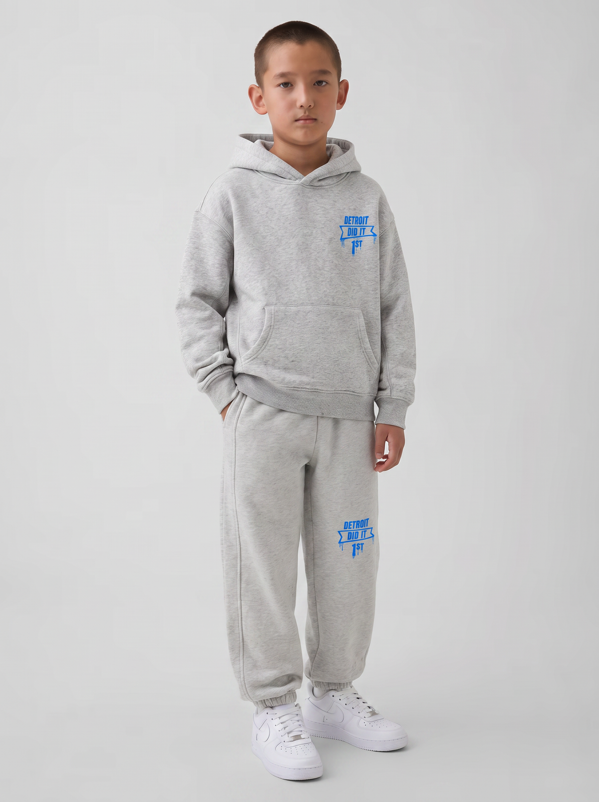 Gray Kids' Fleece Sweatpants
